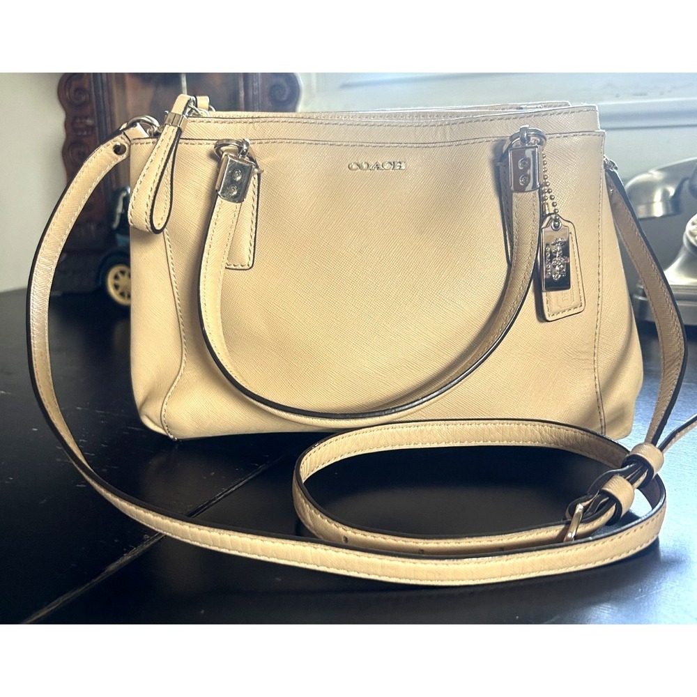 COACH Mini Christie Carryall 30402 Light Tan Crossgrain Leather, Great Condition